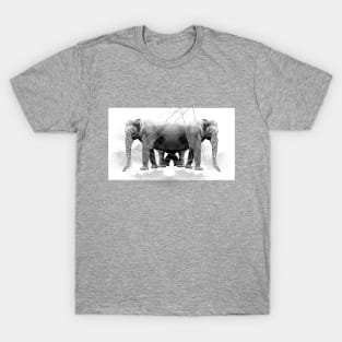 Two Elephant Cry Abstract T-Shirt